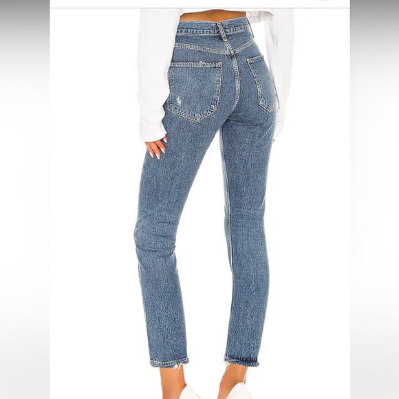 NEW WITH TAGS Riley High Rise Straight Crop in Frequency AGOLDE - Picture 3 of 5